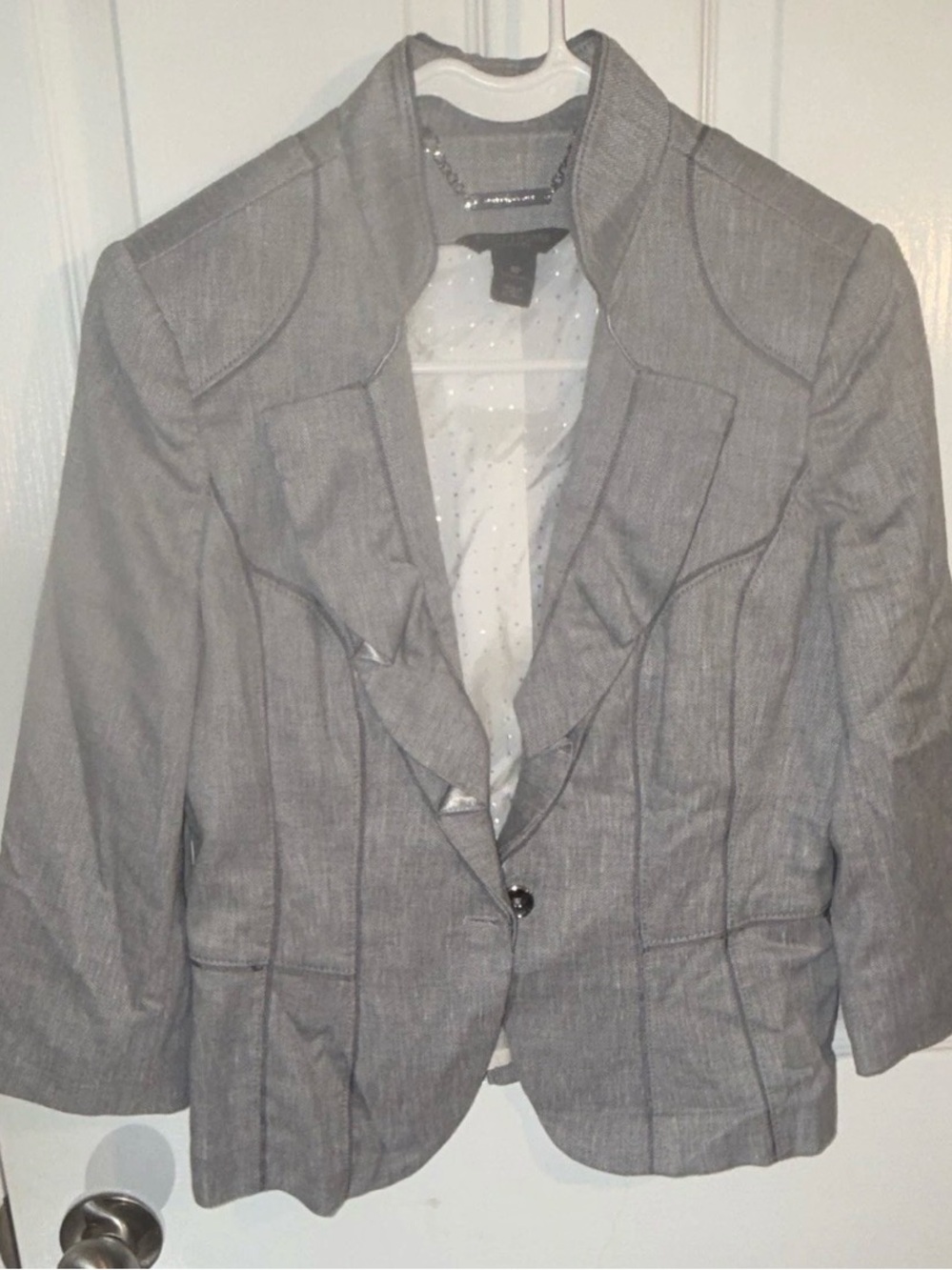 White House Black Market Gray Tailored Women's Blazer